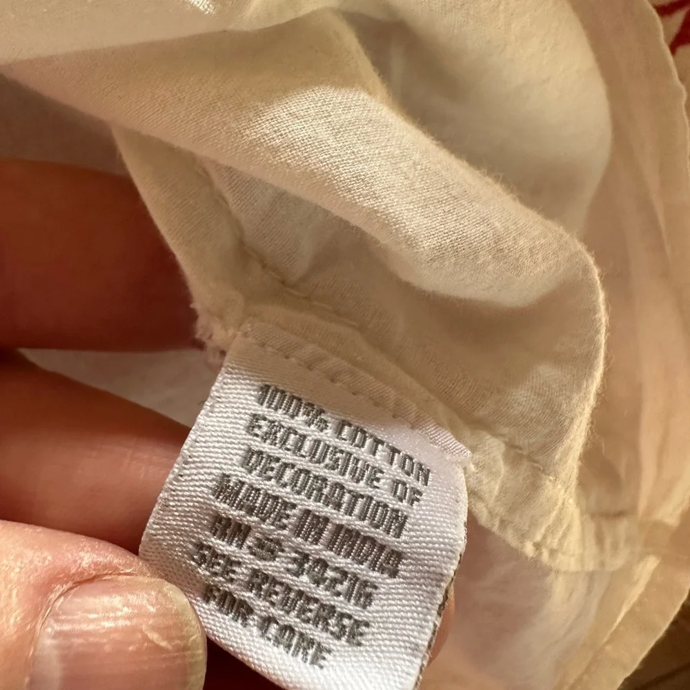 Dress Barn  cream xl  boho cotton‎ blouse with lace bodice. Victorian vibe. EUC - Picture 6 of 10